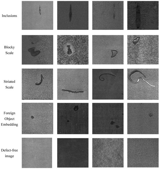 grid of synthetic defect samples