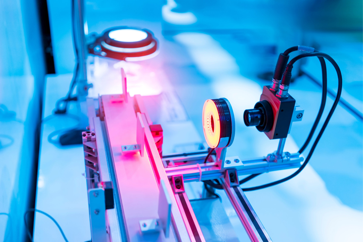 production line with vision station